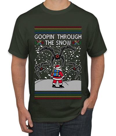 Goopin' Through The Snow Gamer Santa, Ugly Christmas Sweater Unisex Men's T-Shirt