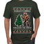 Squatching Through The Snow Bigfoot, Ugly Christmas Sweater Unisex Men's T-Shirt