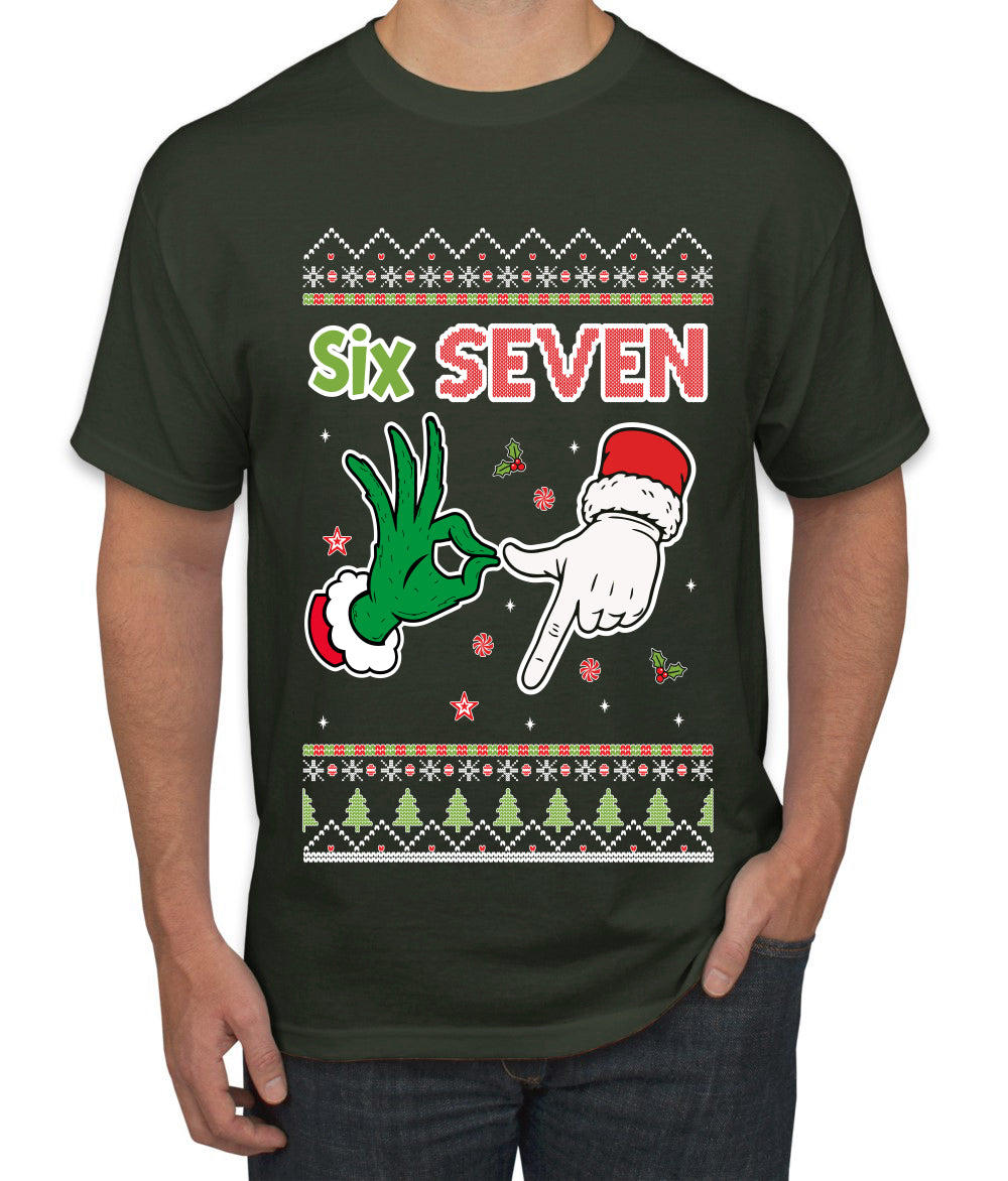 6 7 Christmas Hands, Ugly Christmas Sweater Unisex Men's T-Shirt