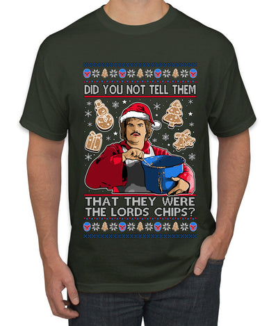 Did You Not Tell Them They Were The Lords Chips, Luchadores Christmas Cookies Design, Ugly Christmas Sweater Unisex Men's T-Shirt