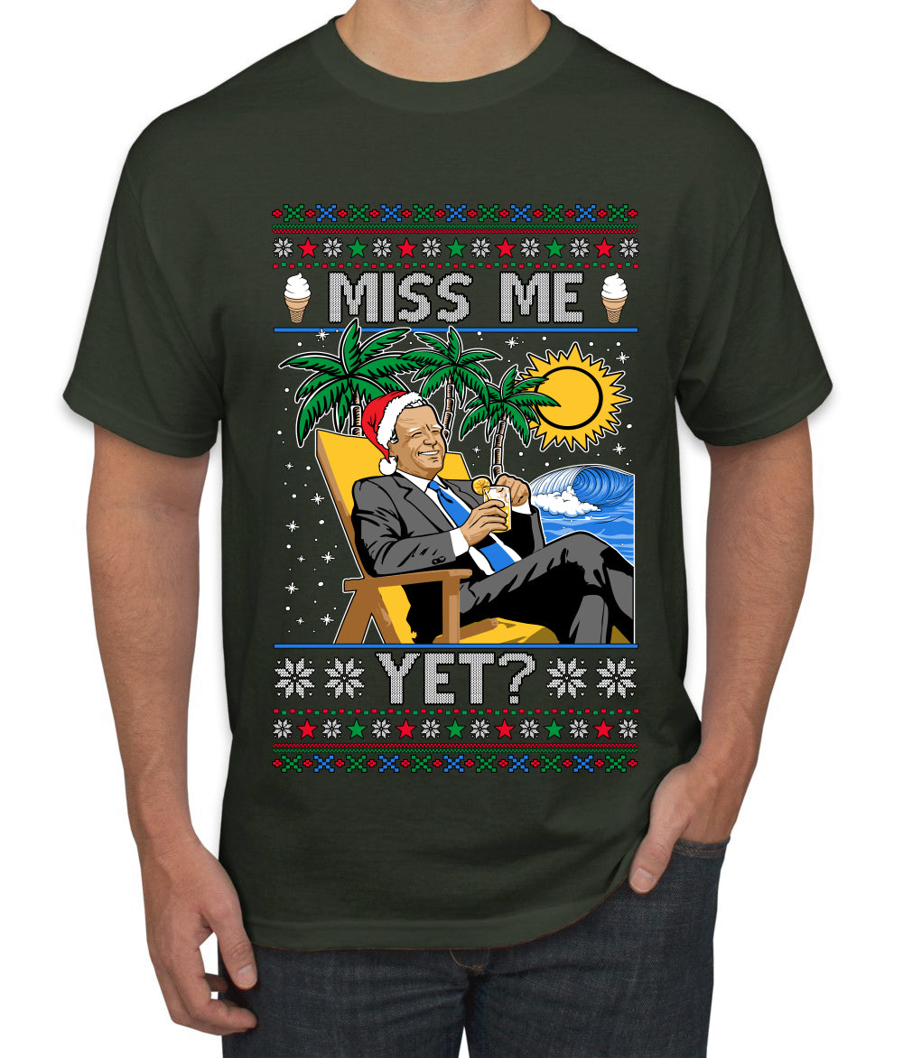 Miss Me Yet? President USA Design, Ugly Christmas Sweater Unisex Men's T-Shirt