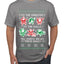 To The Windows To The Walls Till Santa Decks These Halls, Ugly Christmas Sweater Unisex Men's T-Shirt