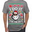 I Do It for the Hos Funny Santa Claus Ugly Christmas Sweater Men's T-Shirt