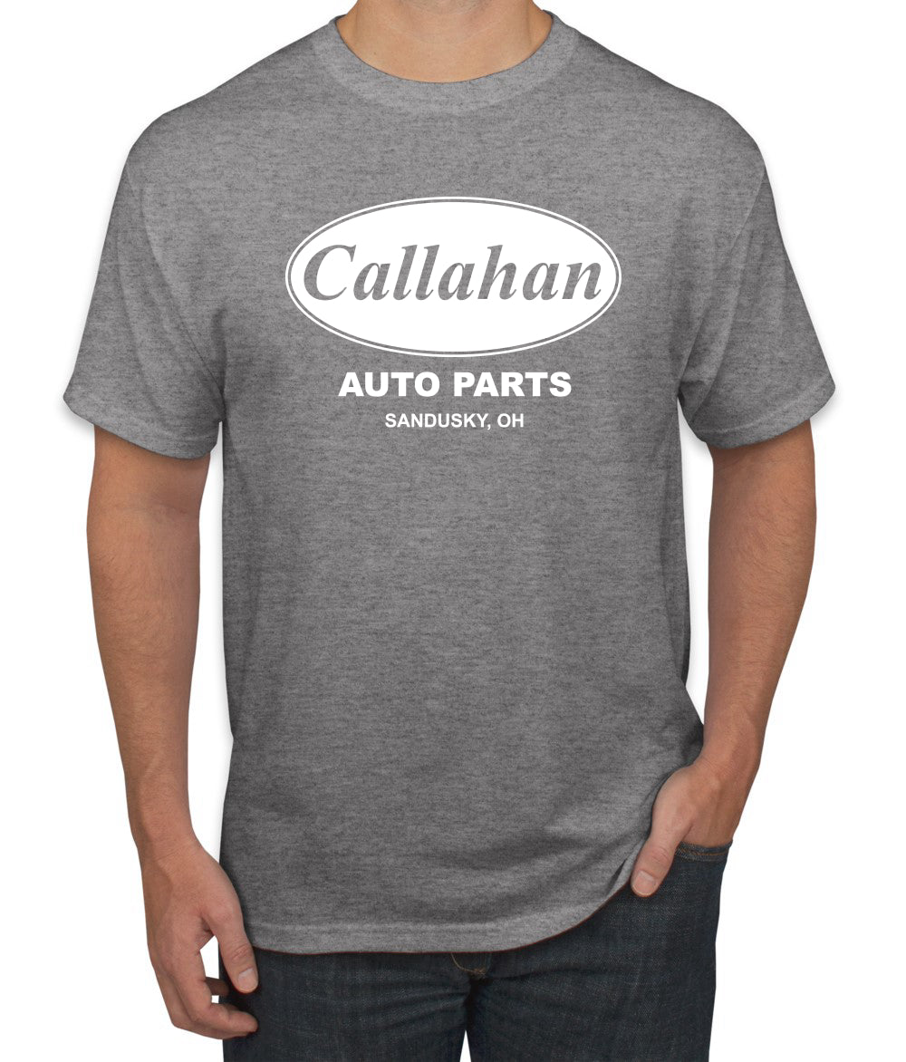 Callahan Auto Parts Sandusky Ohio Retro 90s Funny Tommy Boy Humor Men's T-Shirt