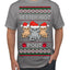 Better Not Pout, Cute Sad Santa Cats | Funny Ugly Christmas Sweater Men's T-Shirt