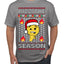 Rizz the Season Viral Internet Fire Emoji Face Meme Ugly Christmas Sweater Men's T-Shirt