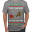 You Can Run But You Can't Hide Santa Sleigh Reindeer Ugly Christmas Sweater Men's T-Shirt