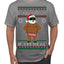 Ask Your Mom If I'm Real Funny Black Santa Claus Censored Ugly Christmas Sweater Men's T-Shirt