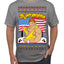 Trumpamania Funny Hogan 80s USA Wrestling Sports Parody Ugly Christmas Sweater Men's T-Shirt