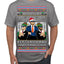 Doge Elf Around and Find Out Trump Elon Vivek MAGA Ugly Christmas Sweater Men's T-Shirt