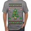 The Four Elf Food Groups Candy Canes Syrup Funny Ugly Christmas Sweater Men's T-Shirt