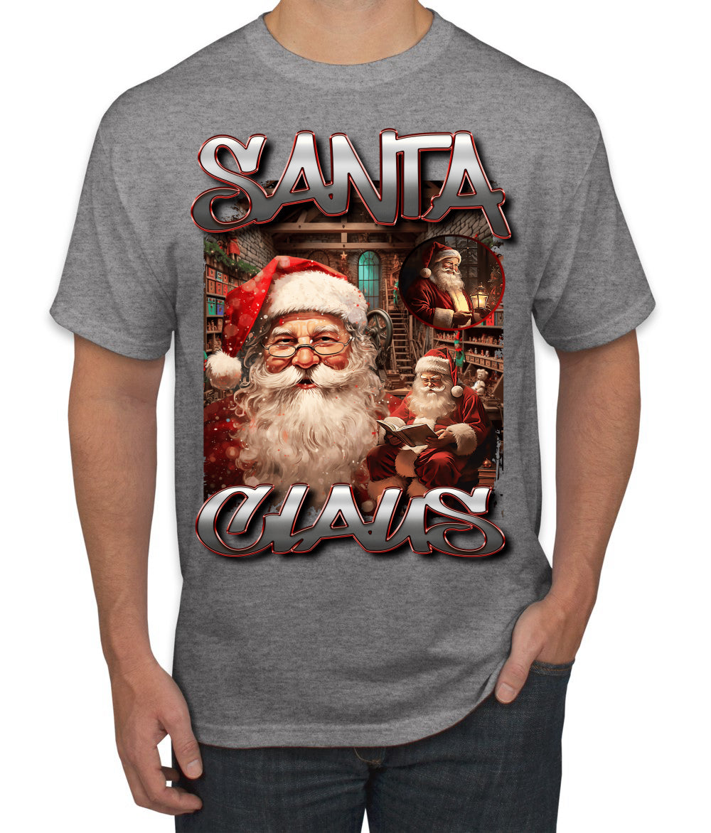 Santa Claus Bootleg Rap Music Style Ugly Christmas Sweater Men's T-Shirt