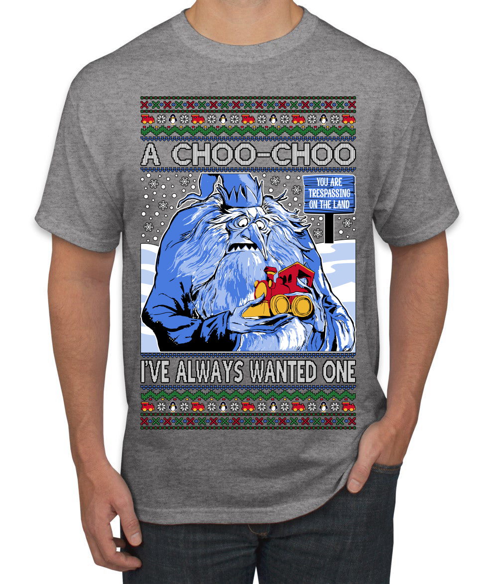 A Choo Choo I've Always Wanted One Winter Warlock Movie Ugly Christmas Sweater Men's T-Shirt
