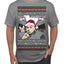 All I Want for Christmas are Sharks With Frickin Laser Beams Attached to their Heads Funny 90s 00s Comedy Movie Ugly Christmas Sweater Men's T-Shirt