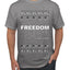 Freedom, Charlie Kirk Political Activist, Right Wing, Ugly Christmas Sweater Men's T-Shirt