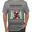 Should I Sleigh Or Should I Go, 80s Rock n' Roll Song, Electric Guitar, Ugly Christmas Sweater Men's T-Shirt