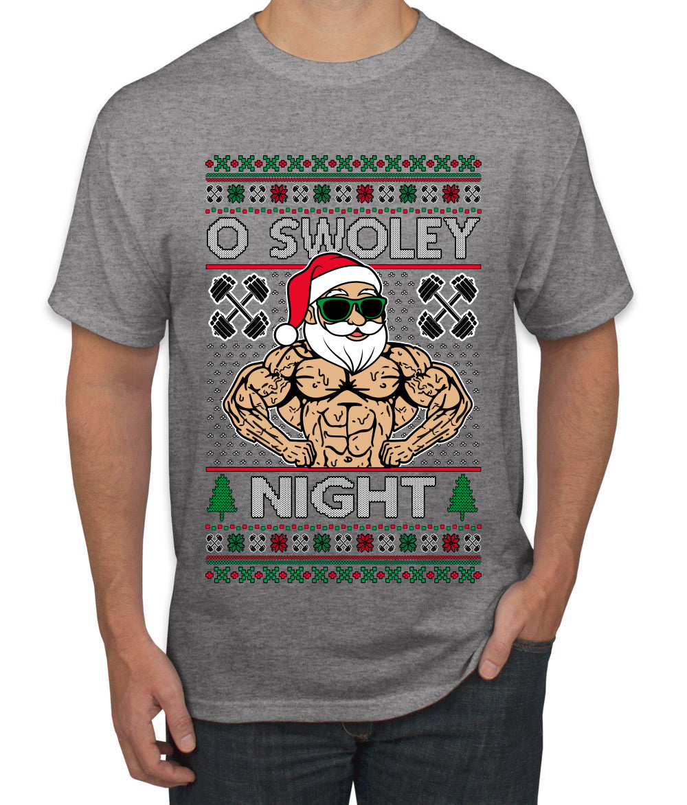 O Swoley Night, Exercise and Fitness Enthusiast, Ugly Christmas Sweater Men's T-Shirt