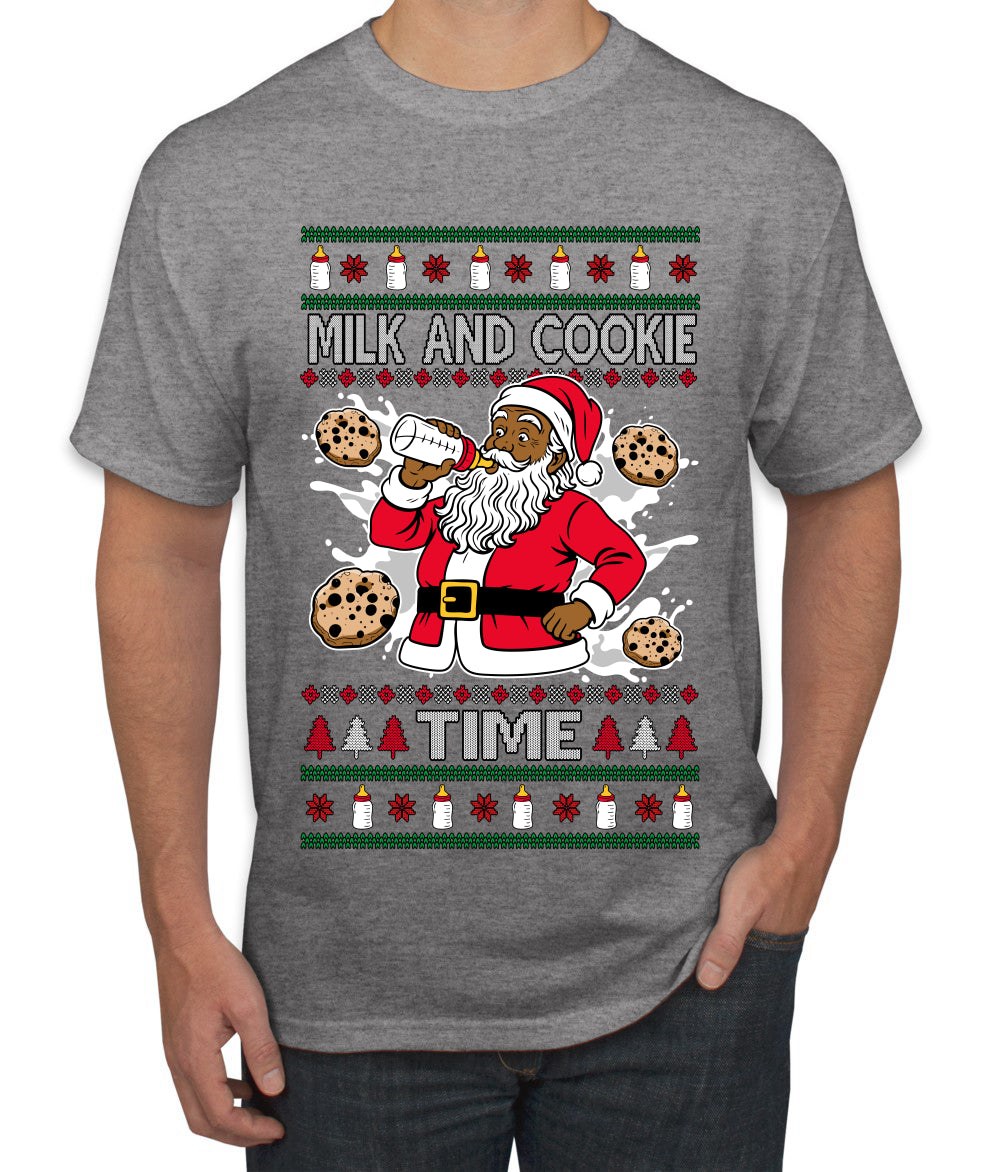 Milk And Cookie Time Christmas Sweater, Ugly Christmas Sweater Men's T-Shirt