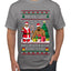 Here's A Big Package For You Black Santa Christmas Sweater, Ugly Christmas Sweater Men's T-Shirt