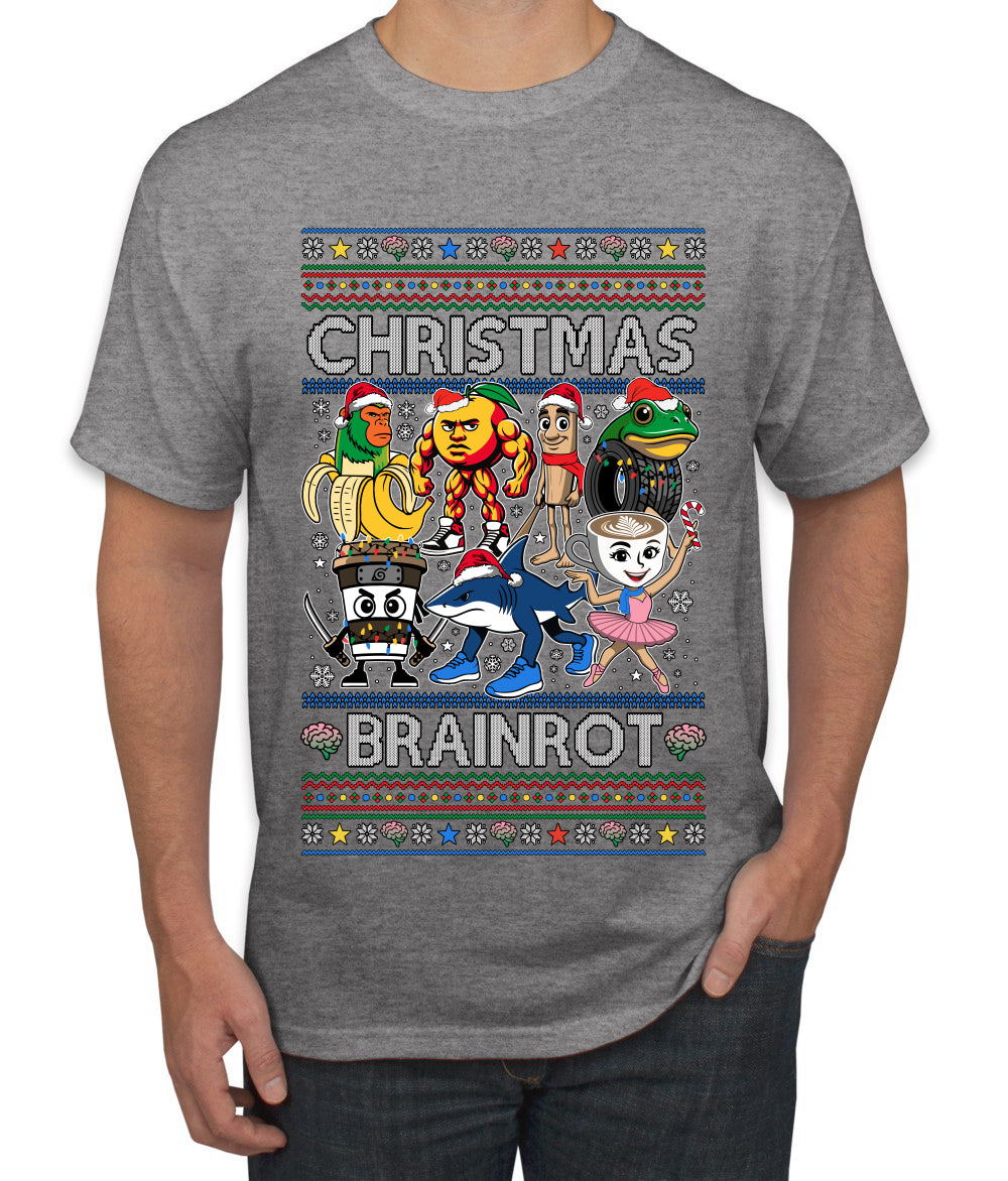 Christmas Brainrot, Ugly Christmas Sweater Men's T-Shirt
