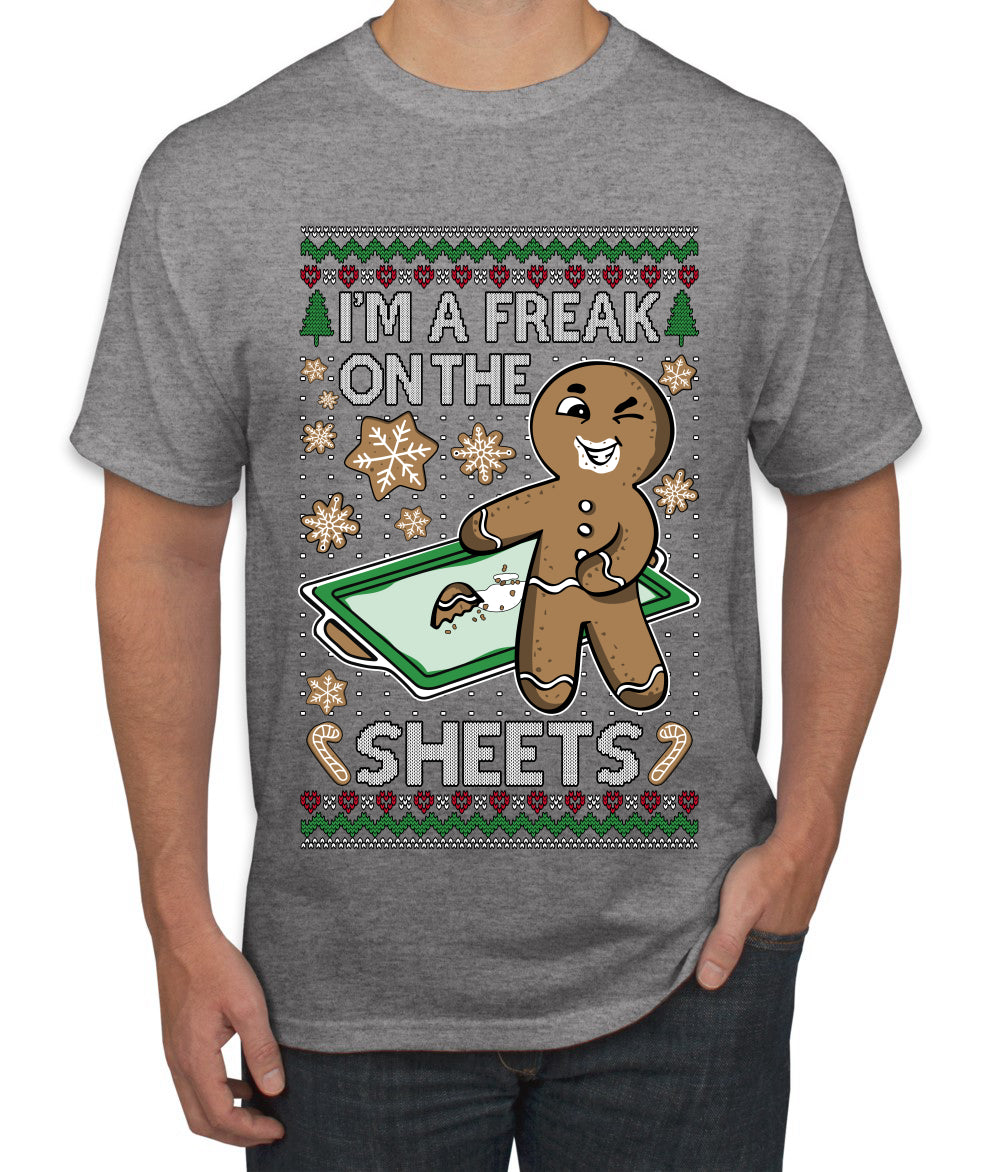I'm A Freak On The Sheets, Ugly Christmas Sweater Unisex Men's T-Shirt