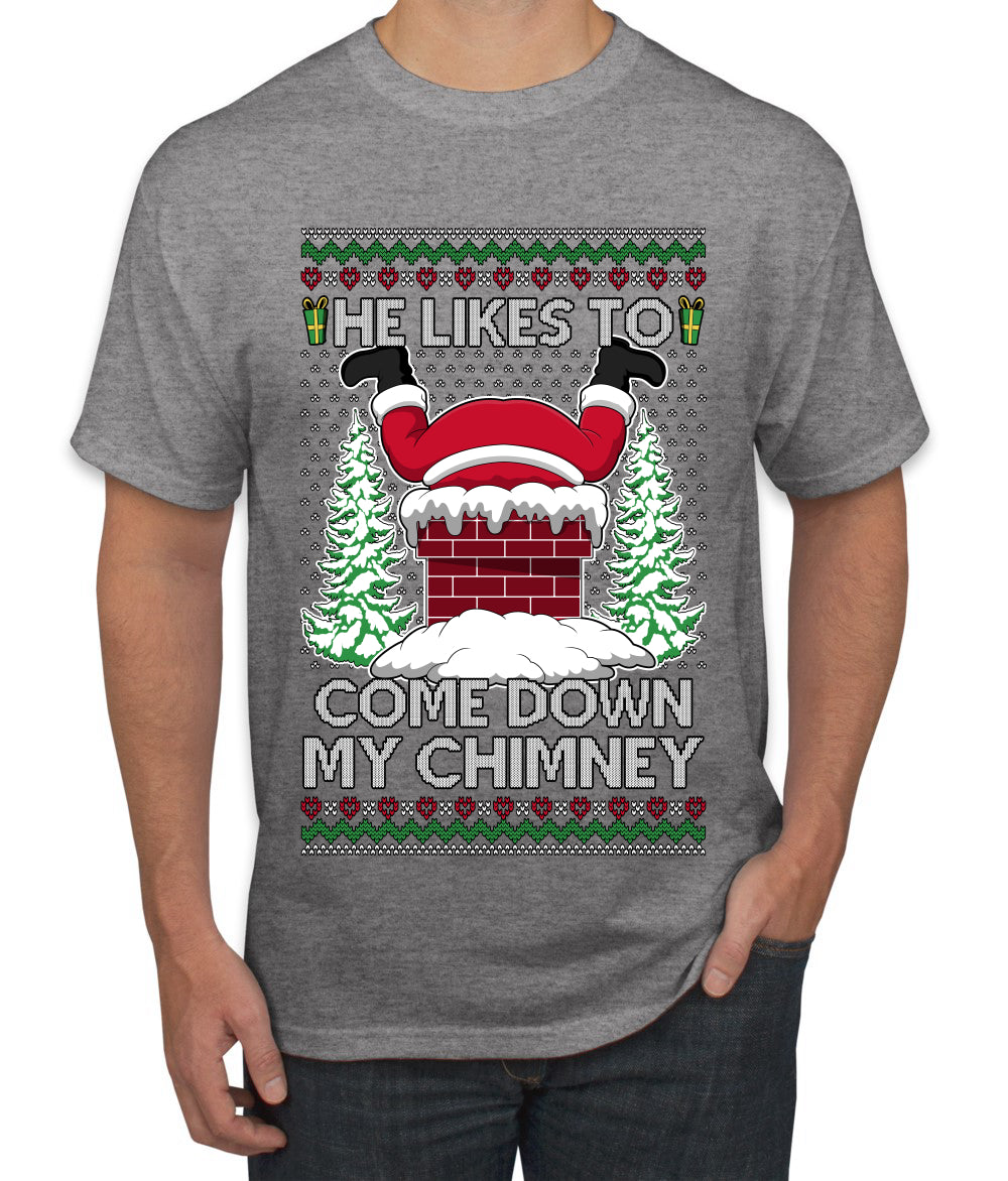 Come Down my Chimney Ugly Christmas Sweater Unisex Unisex Men's T-Shirt