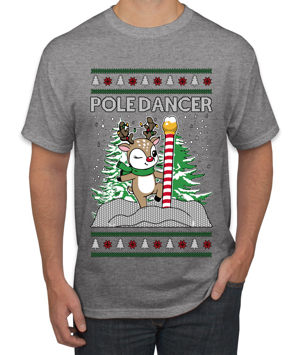 Pole Dancer, Ugly Christmas Sweater Unisex Men's T-Shirt