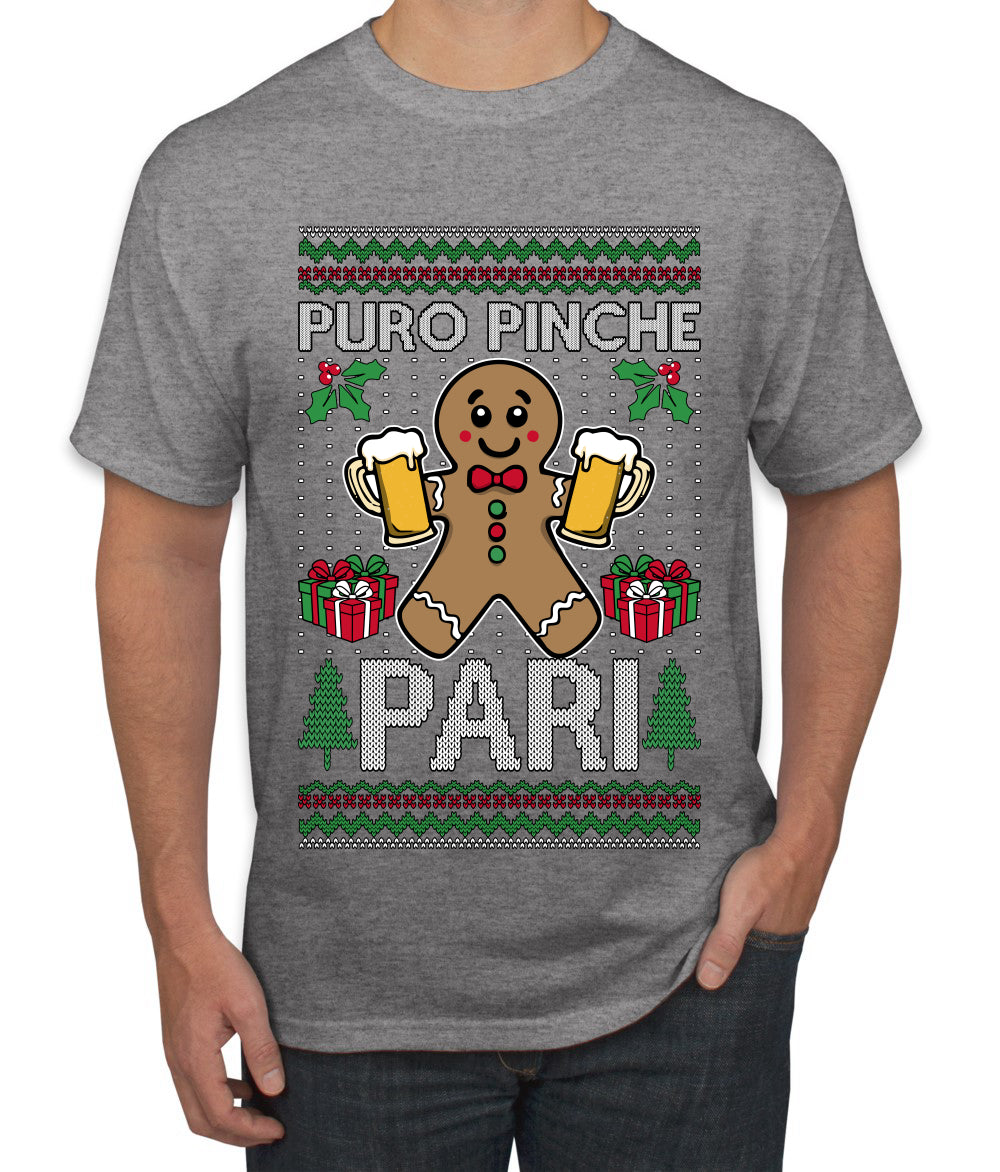 Puro Pinche Pari, Ugly Christmas Sweater Unisex Men's T-Shirt