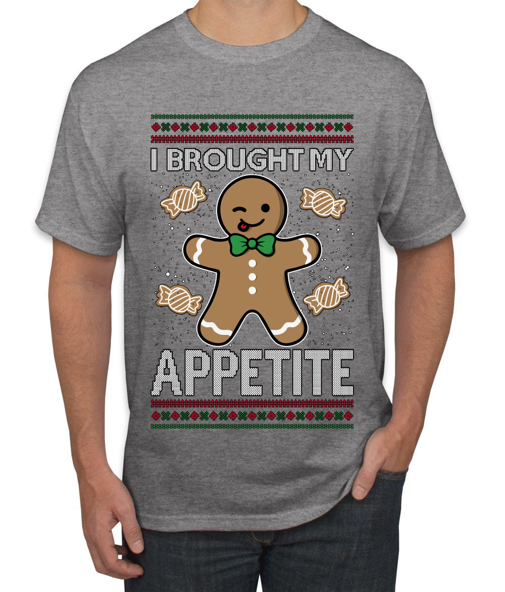 I Brought My Appetitie, Ugly Christmas Sweater Unisex Men's T-Shirt