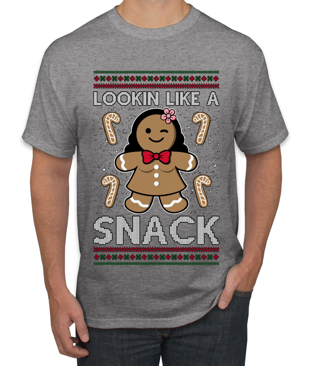 Lookin Like A Snack, Ugly Christmas Sweater Unisex Men's T-Shirt