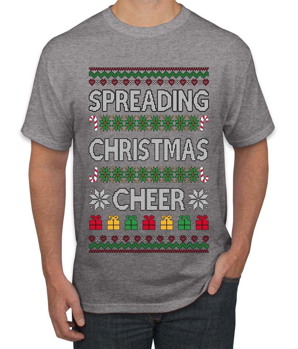 Spreading Christmas Cheer, Ugly Christmas Sweater Unisex Men's T-Shirt