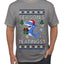 Season's Eatings Shark, Ugly Christmas Sweater Unisex Men's T-Shirt