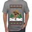 Feliz Navidad Dancing Gingerbread Man, Ugly Christmas Sweater Unisex Men's T-Shirt