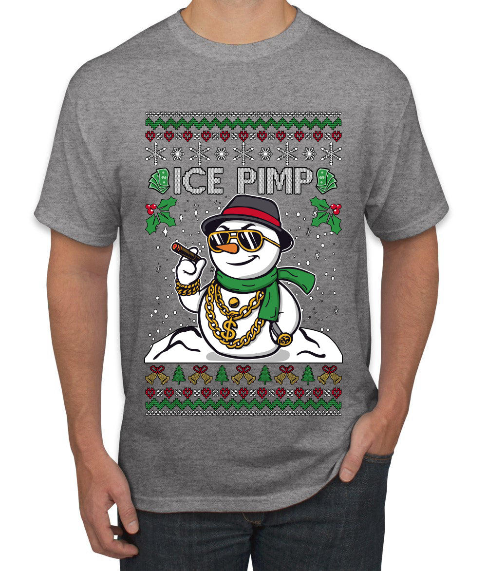 Ice Pimp, Ugly Christmas Sweater Unisex Men's T-Shirt