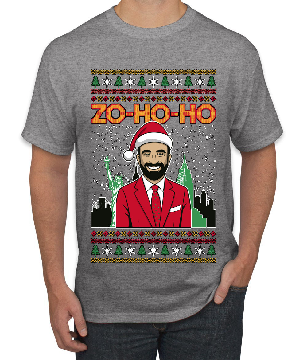Zo Ho Ho Zohran Mamdani NYC, Ugly Christmas Sweater Unisex Men's T-Shirt