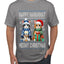Happy Hanukkat Meowy Christmas, Ugly Christmas Sweater Unisex Men's T-Shirt