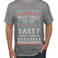Most Likely To Get Sassy With Santa, Ugly Christmas Sweater Unisex Men's T-Shirt