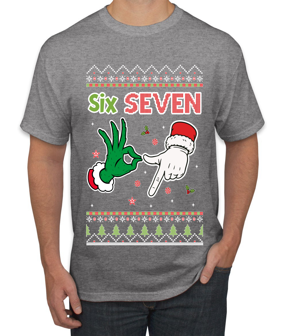 6 7 Christmas Hands, Ugly Christmas Sweater Unisex Men's T-Shirt