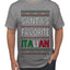 Santa's Favorite Italian, Funny Italian Christmas Sweater, Ugly Christmas Sweater Unisex Men's T-Shirt