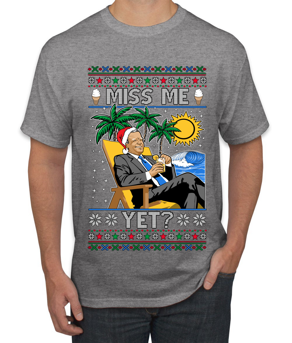 Miss Me Yet? President USA Design, Ugly Christmas Sweater Unisex Men's T-Shirt