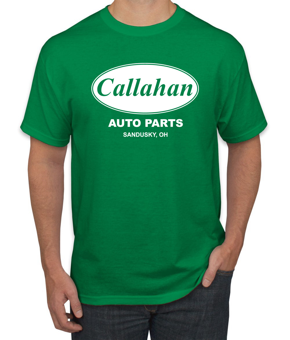 Callahan Auto Parts Sandusky Ohio Retro 90s Funny Tommy Boy Humor Men's T-Shirt