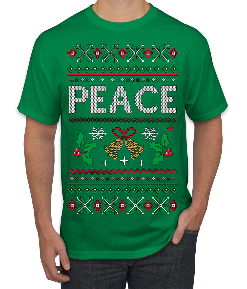 Peace Ugly Christmas Sweater Men's T-Shirt
