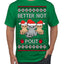 Better Not Pout, Cute Sad Santa Cats | Funny Ugly Christmas Sweater Men's T-Shirt