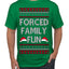 Forced Family Fun, Xmas Holiday Funny Ugly Christmas Sweater Men's T-Shirt