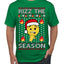 Rizz the Season Viral Internet Fire Emoji Face Meme Ugly Christmas Sweater Men's T-Shirt