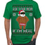 Ask Your Mom If I'm Real Funny Black Santa Claus Censored Ugly Christmas Sweater Men's T-Shirt