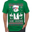 We Won Funny 45 47 President Trump Shot USA Glasses Ugly Christmas Sweater Men's T-Shirt