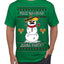 Feliz Navidad Juana Party Funny Spanish Drinking Cerveza Ugly Christmas Sweater Men's T-Shirt
