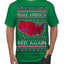 Make America Red Again USA Map Trump 2024 MAGA Ugly Christmas Sweater Men's T-Shirt