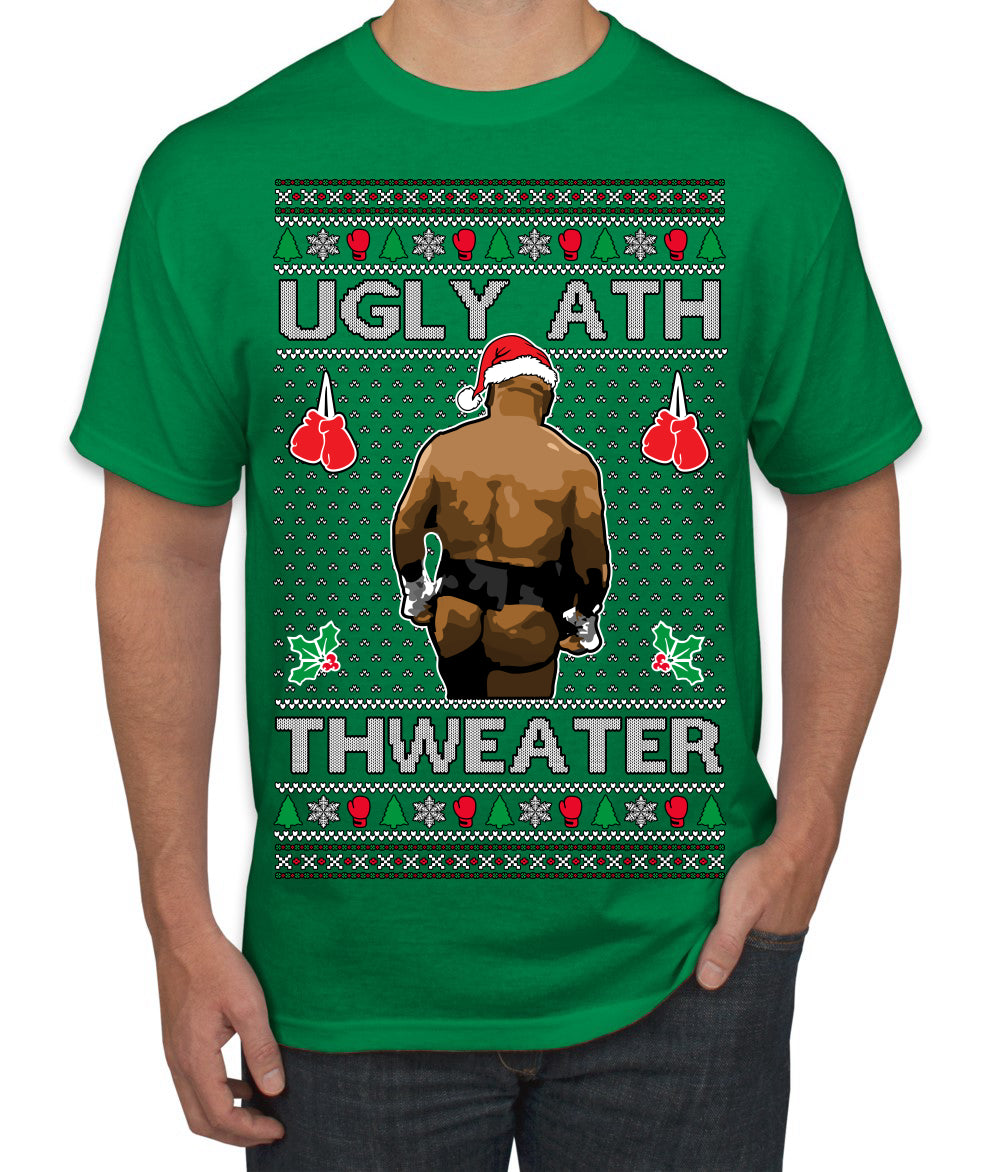 Ugly Ath Sweater Merry Chrithmith, Butt Viral Ugly Ass Boxing Fight Meme Ugly Christmas Sweater Men's T-Shirt